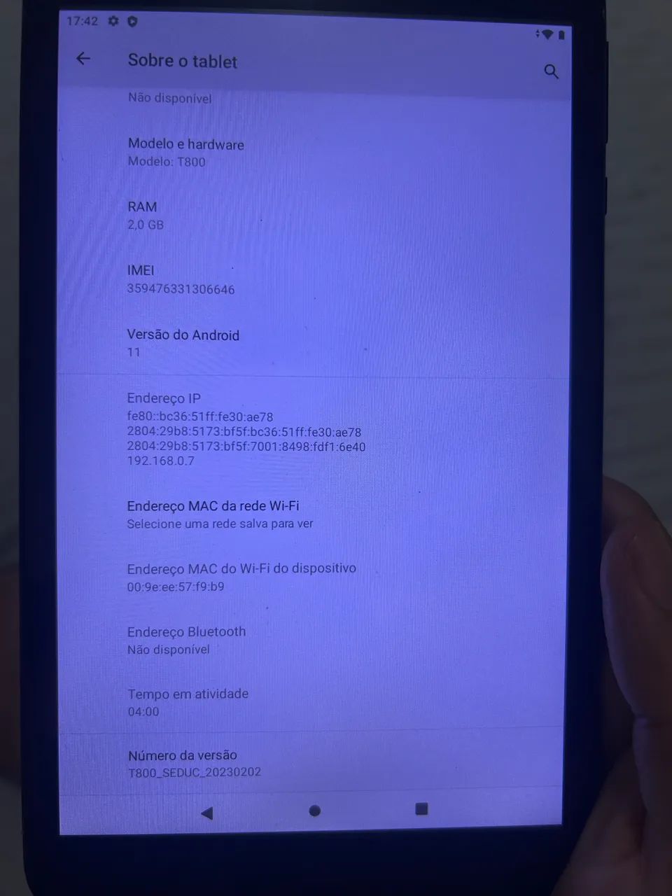 Tablet 8 Pol T800 - 2GB RAM 32GB Android 11 + Carregador - Foto 3