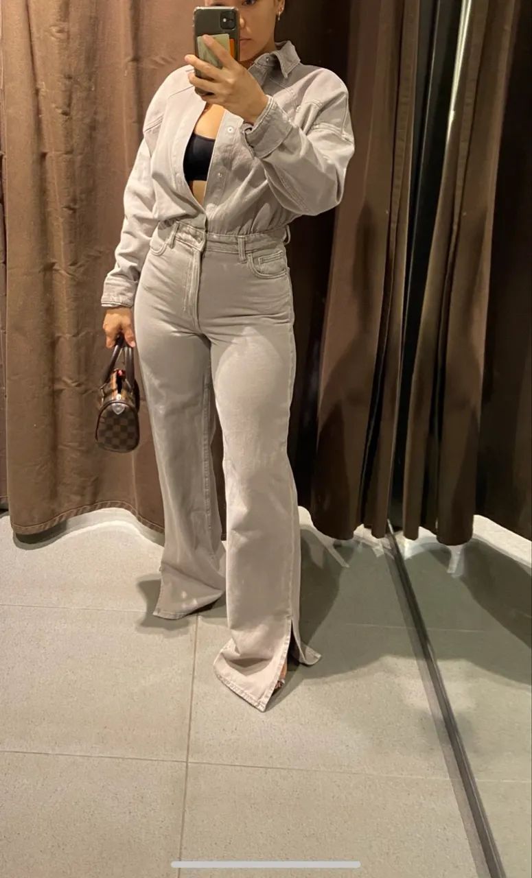 Macacão jeans Zara P  - Foto 4