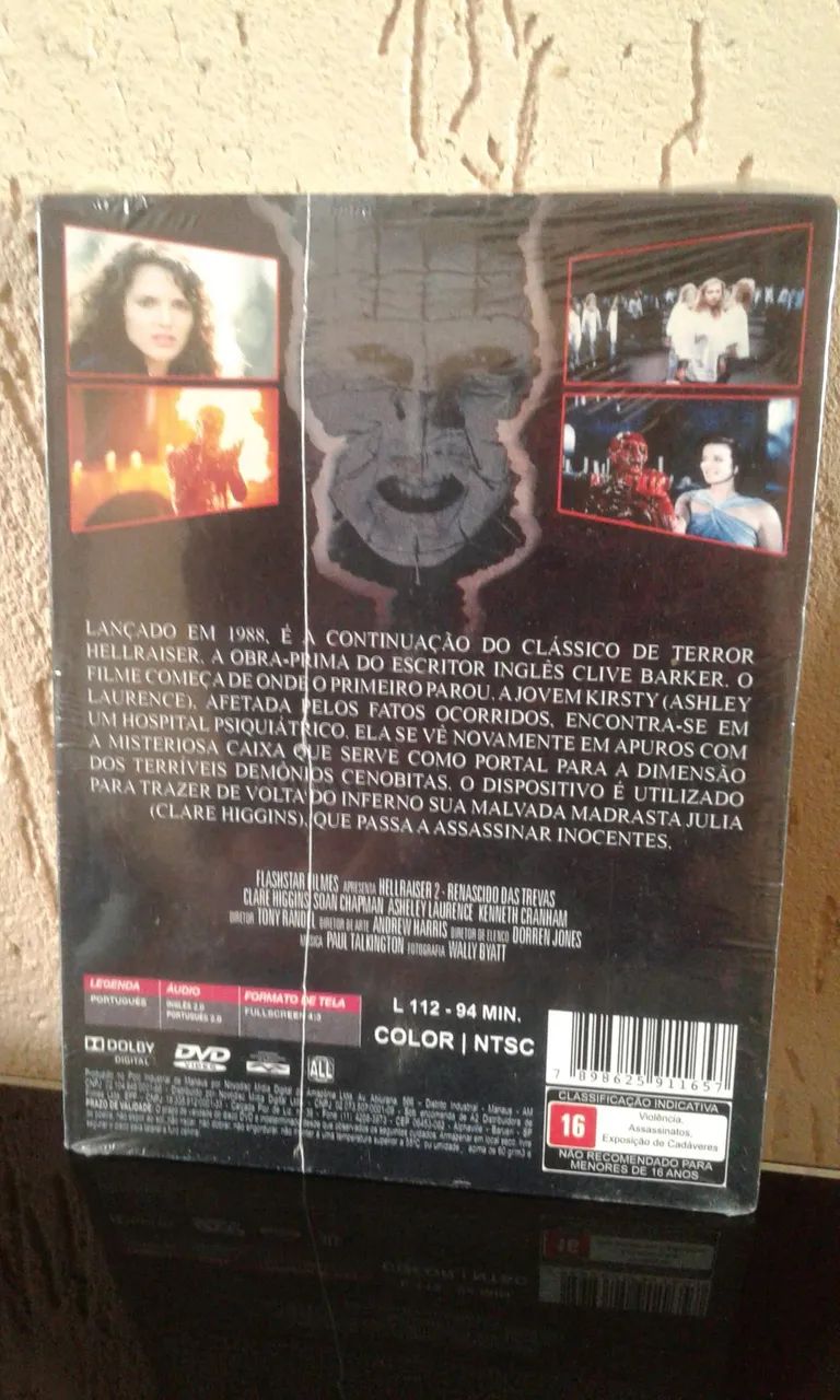 Hellraiser 2 Renascido do Inferno Filme Original Novo Lacrado