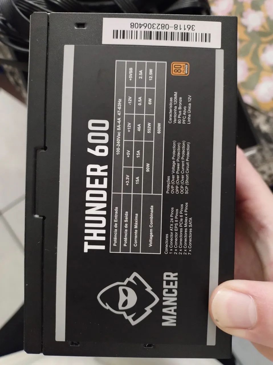 Fonte Mancer Thunder 600W - Foto 2