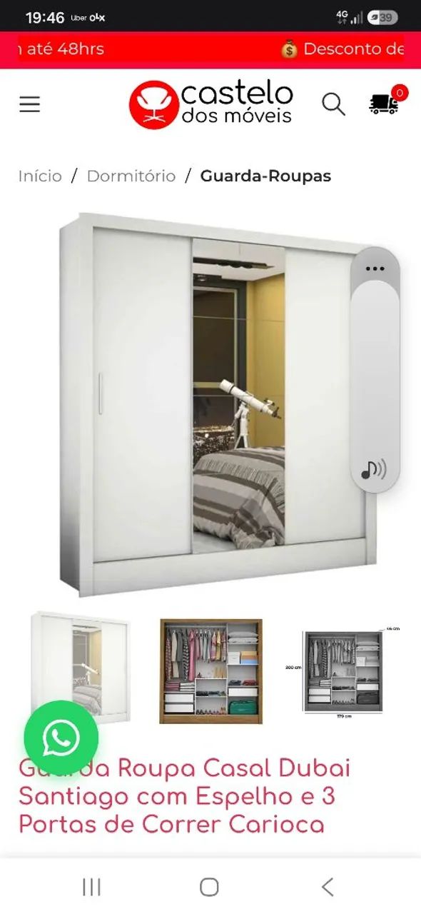 Guarda Roupa Casal Dubai  - Foto 3