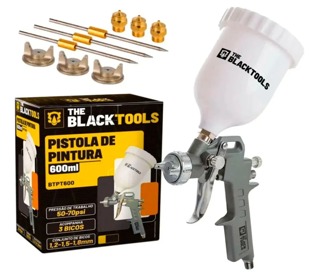 Pistola de Pintura 3 Bicos Profissional 