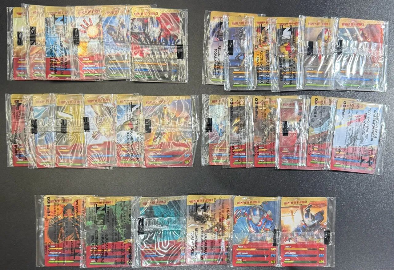 Coleção completa homem de ferro lacrada Elma Chips - Foto 5