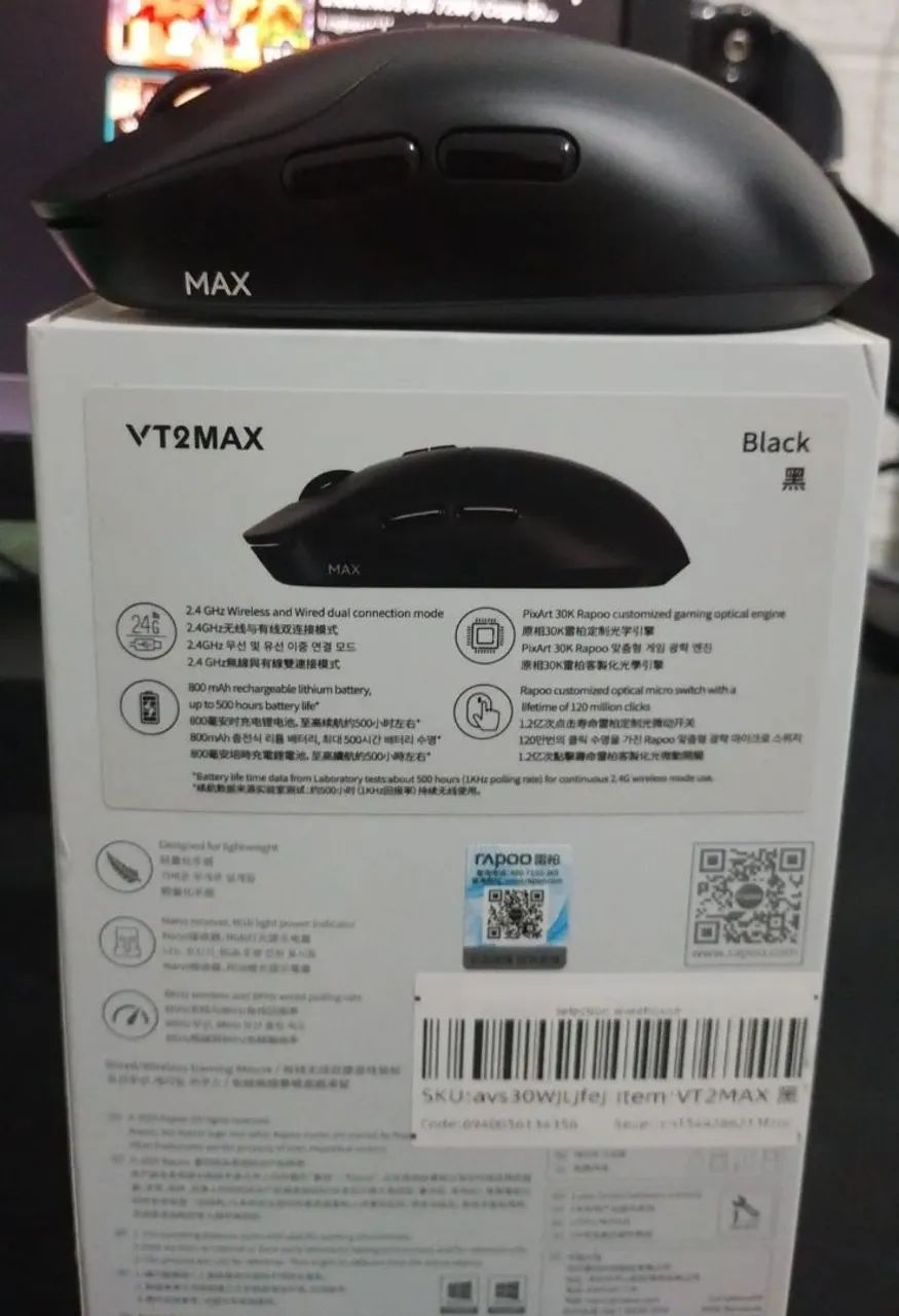 Mouse Vt2 Mouse Gamer Rapoo Vt2 Max 8K Gen2 - Periféricos e Acessórios de ...