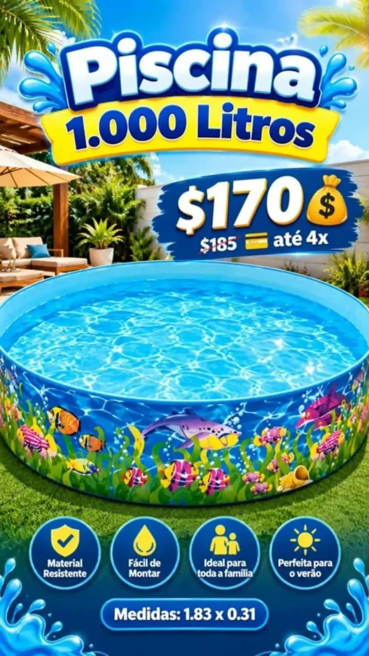 Piscina 1.000 litros 