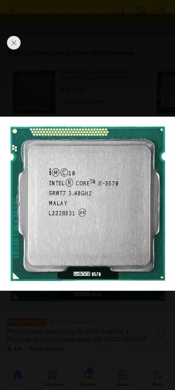 I5 3570 vendo ou troco.