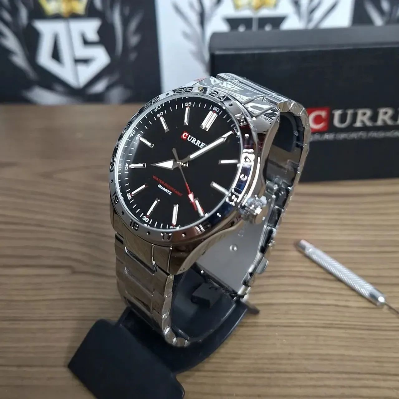 Relógio masculino curren aço inox  - Foto 2