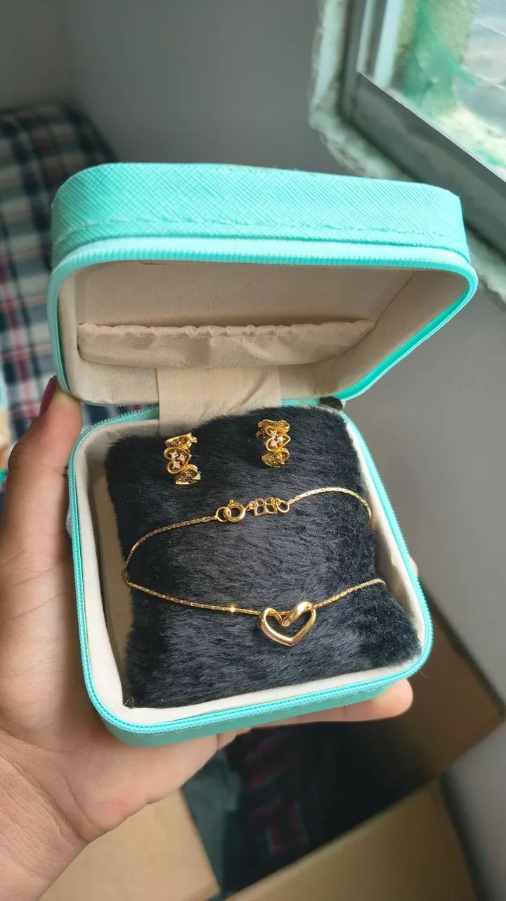 Gagantilha e meia argola original Rommanel