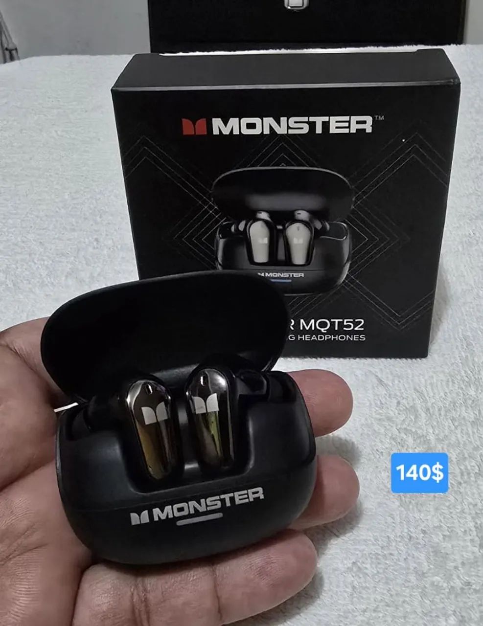 Fone de ouvido Bluetooth da Monster Maxstar MQT52 original 