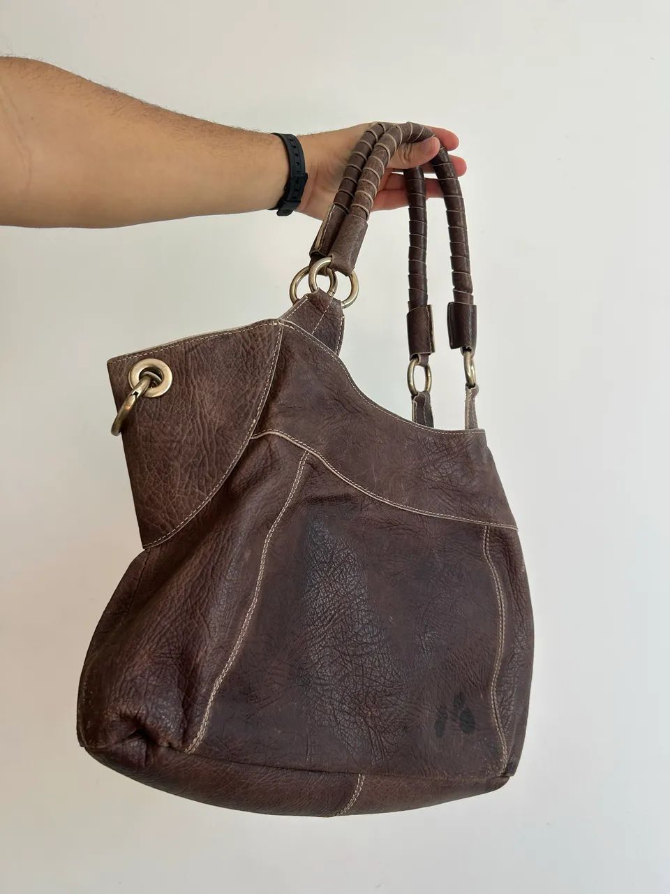 Bolsa capodarte couro legítimo - Foto 4