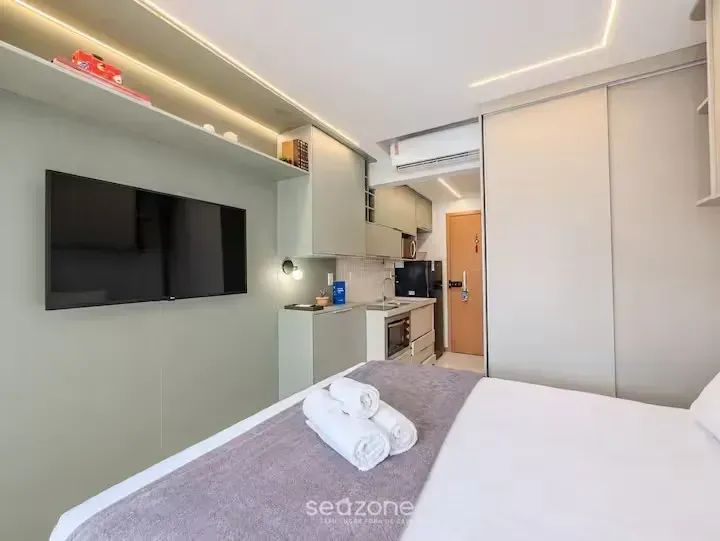 smart convenções- apartamento studio - decoracao e mobiliado- armacao - Foto 2