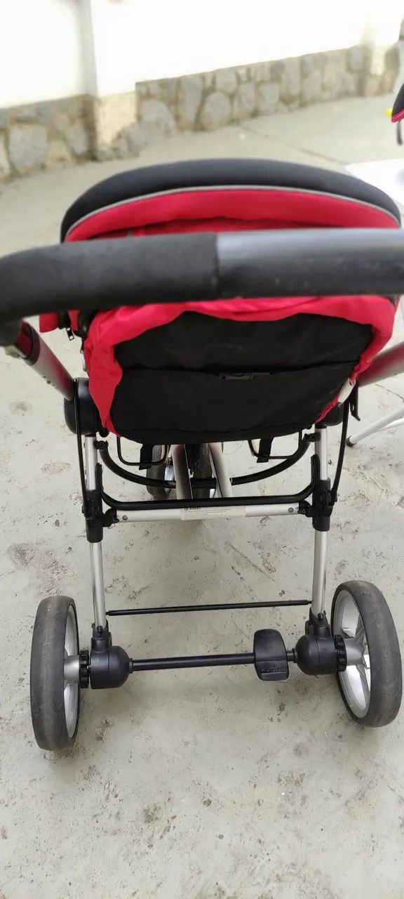 Carrinho de bebê Kiddo Compass Vermelho  - Foto 3