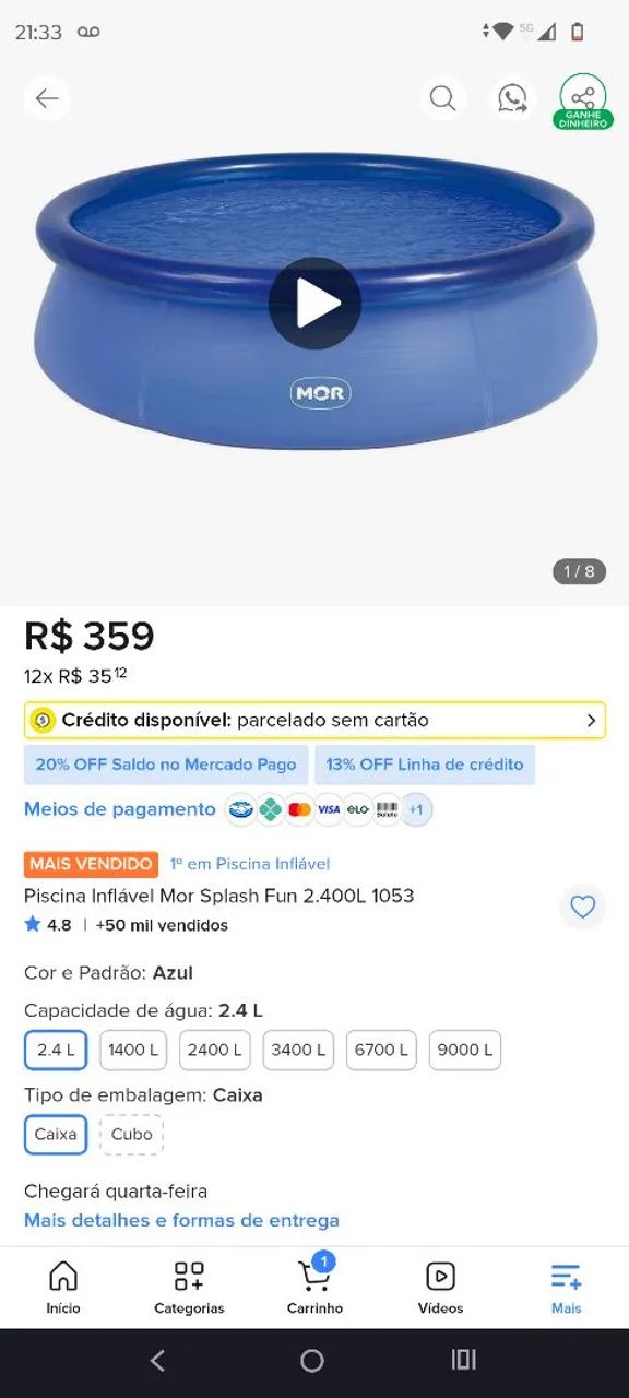Piscina 2400L