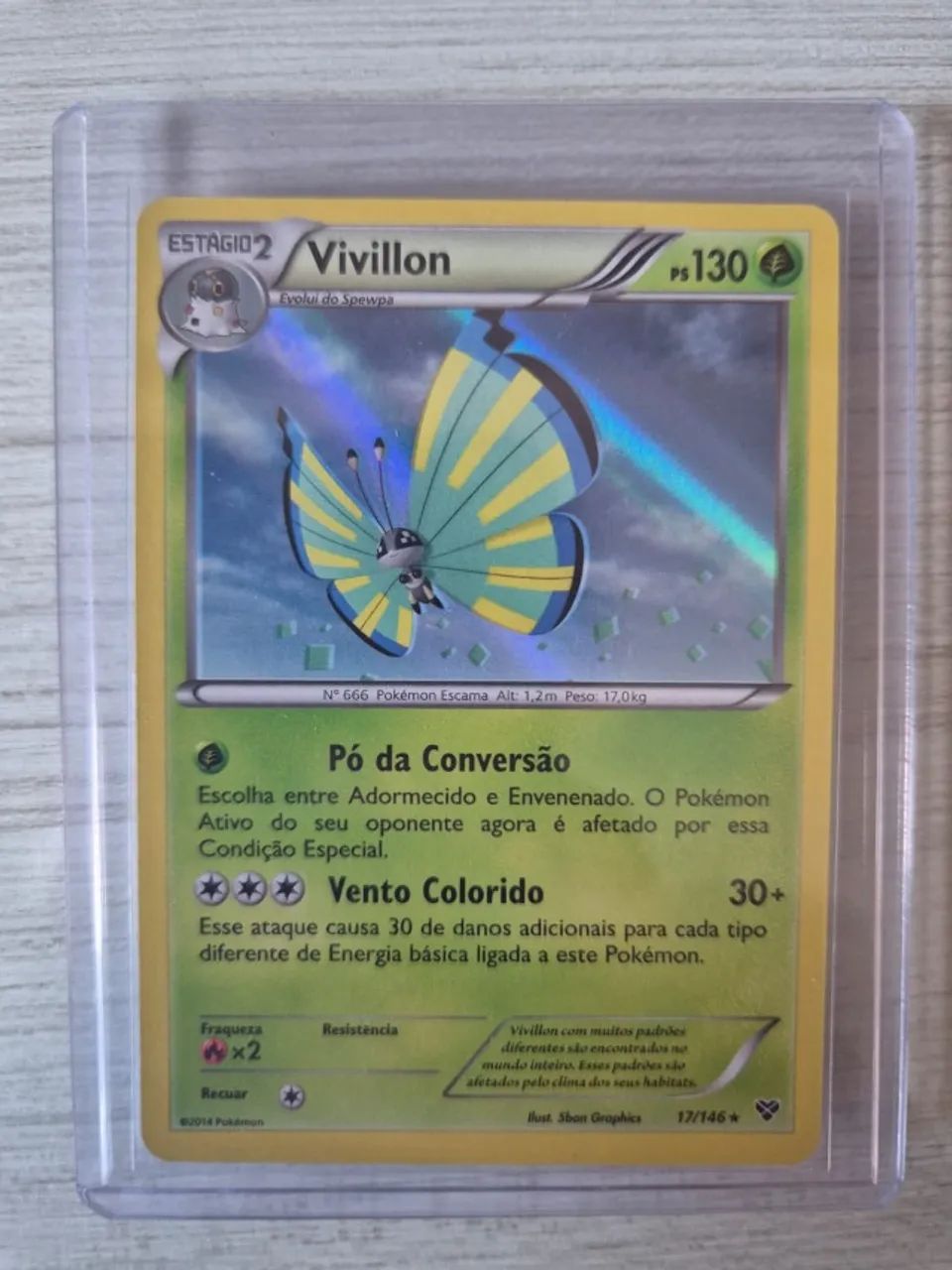 Carta Pokemon Rara - Vivillon (Savanna) (17e/146) NM - Foto 4