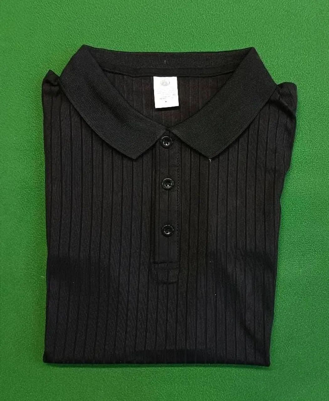 Camisa polo básica preta PP