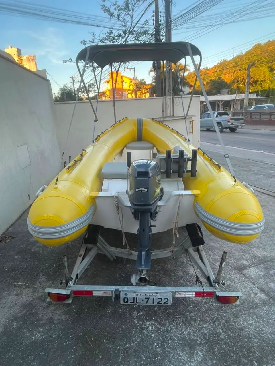 Bote inflável 4,10 com Yamaha 25hp - Foto 2