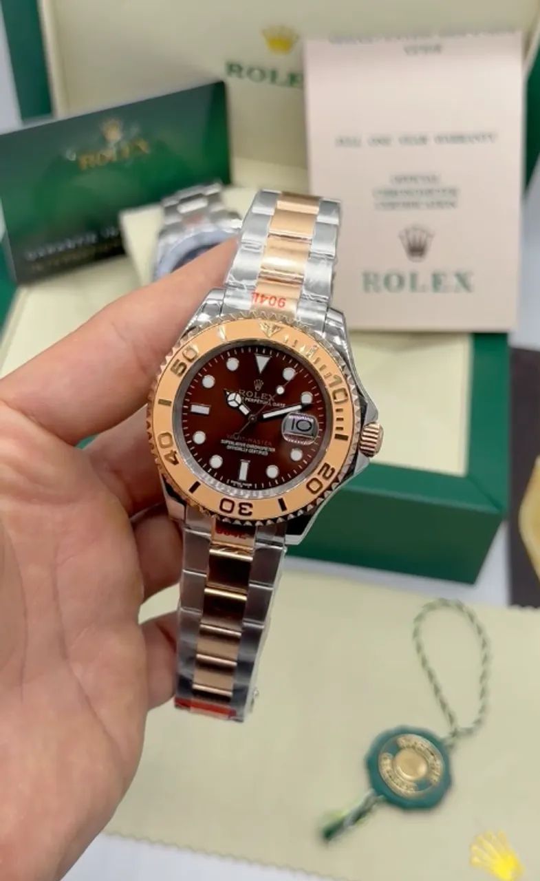 Relógio Rolex 40mm Automático Vidro Safira