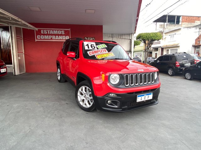 JEEP RENEGADE LONGITUDE 1.8 VERMELHA 2016 FLEX AUTOMÁTICO