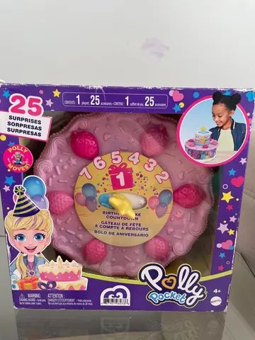 Playset - Polly Pocket - Bolo de Aniversário com Surpresas