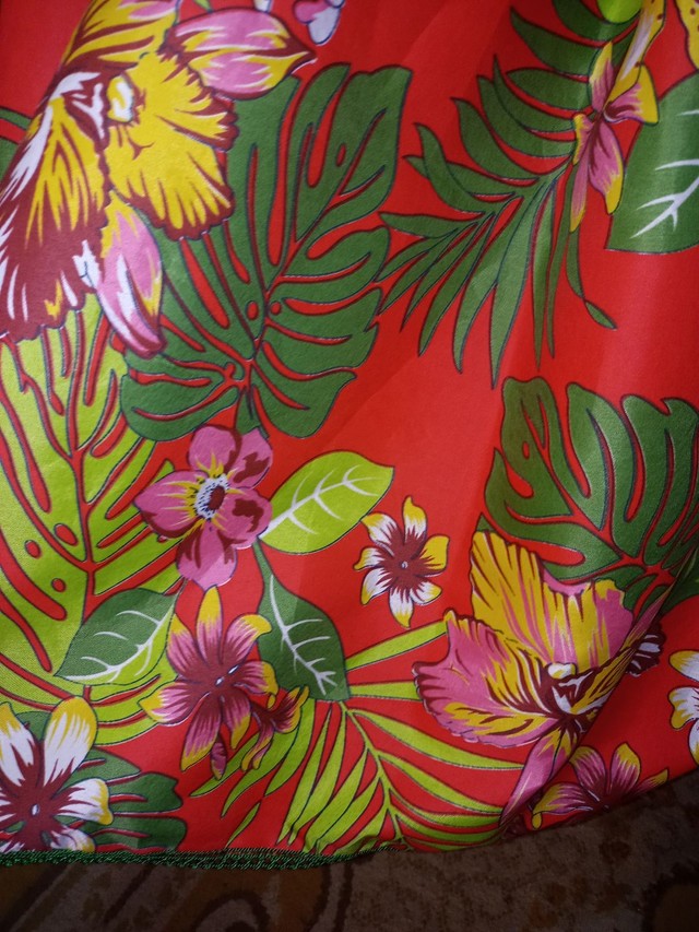 Saia estampada vermelha umbanda candomblé roupa de santo - Foto 3