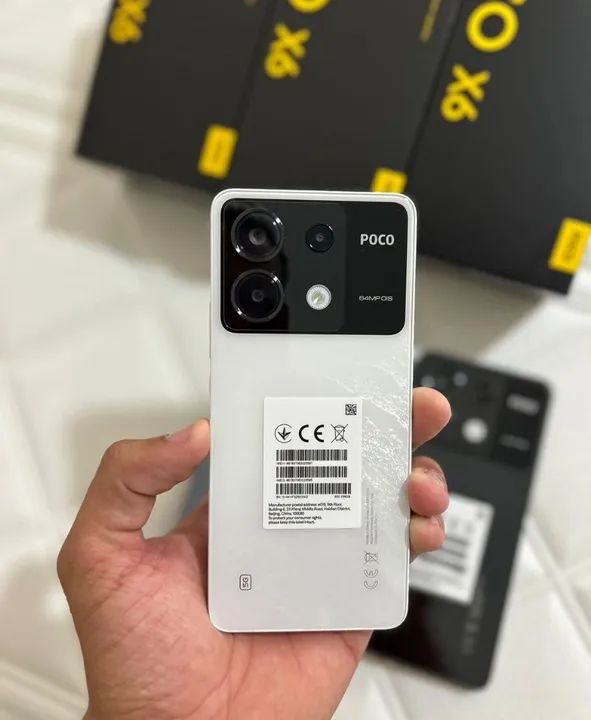 - Poco X6 5G, 256/12GB RAM, NFC, cores: preto, azul e branco, tela 1.5K, LACRADO. - Foto 5