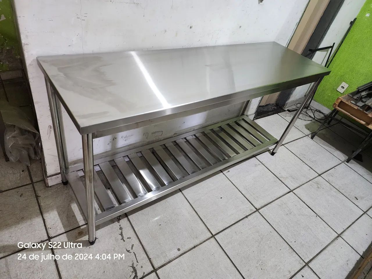 Bancada lisa inox industrial