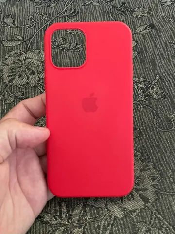 Capinha Silicone Vermelho Compatível iPhone 12 12pro