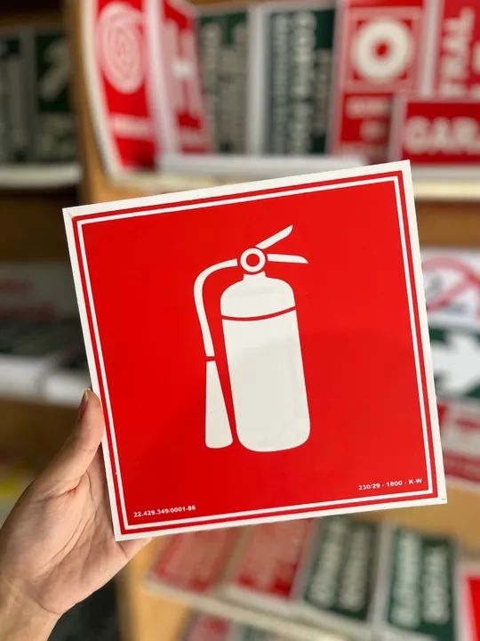 Placa Sinalização Fotoluminescente - Extintor de Incêndio - PROMOÇÃO
