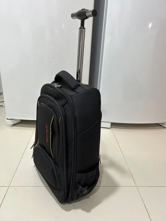 Mochila com rodinhas Preta de Alta Qualidade - Foto 4