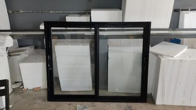 Janela esquadria de alumínio 2 folhas móveis Linha suprema, sob medida - Foto 5