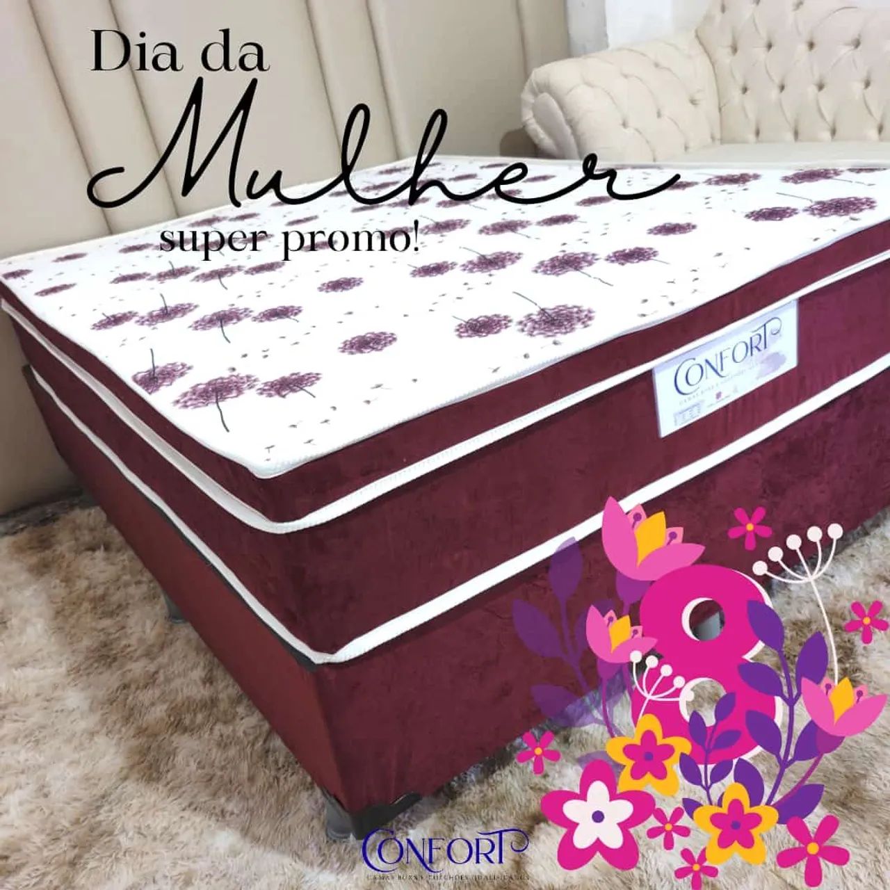 Cama Casal molas enssacadas nova - Foto 3
