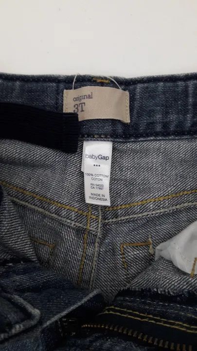 Calça Jeans Infantil Baby Gap Original Tam 3T Com Elástico na Cintura, Seminova, Ótima - Foto 3