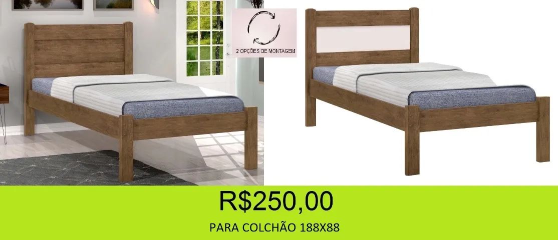 Cama de solteiro a pronta entrega  - Foto 2