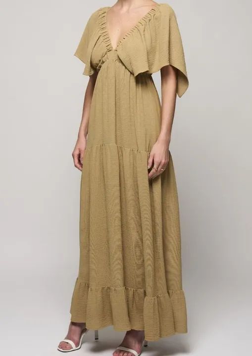 Vestido Longo Caqui - Foto 2