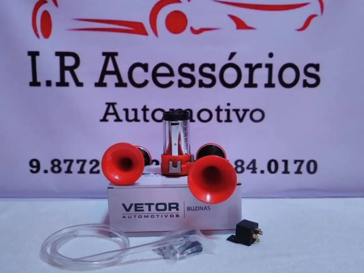 Buzina Elétrica Dupla para Carro, moto,caminhão e ônibus aceito cartão!