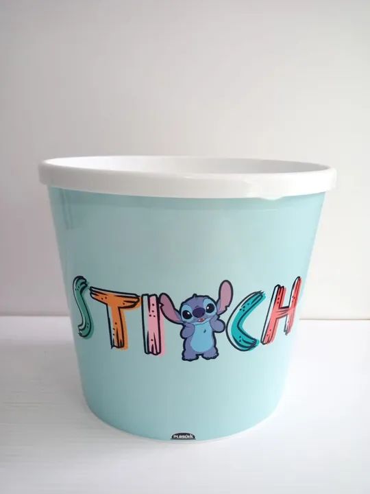 Balde de Pipoca Stitch, oficial Plasutil (2,1 litros) - Foto 6