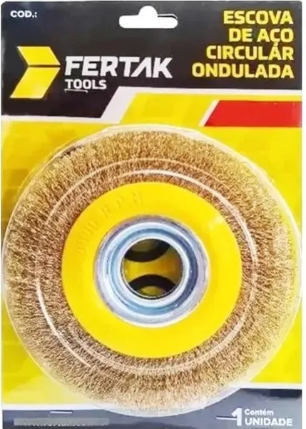 ESCOVA CIRCULAR 6" X 3/4 ONDUL ACO FERTAK