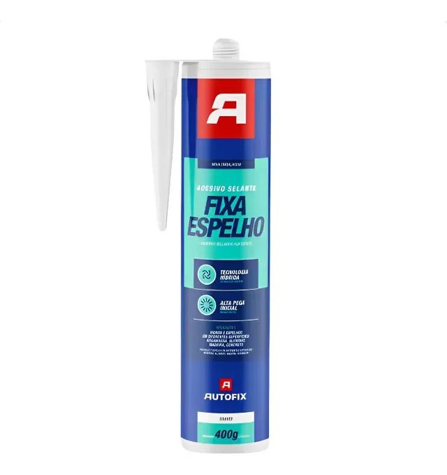 Selante Fixa Espelho Cola Adesivo Branco 400g Autofix