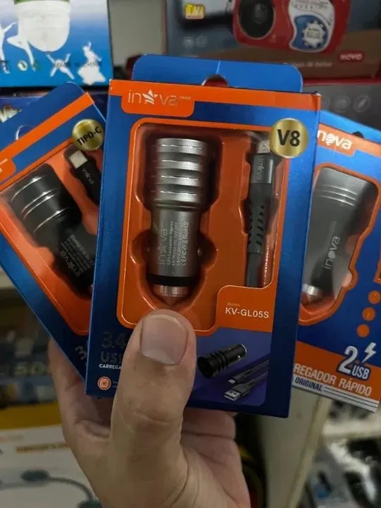 Carregador Veicular - USB Duplo + Cabo