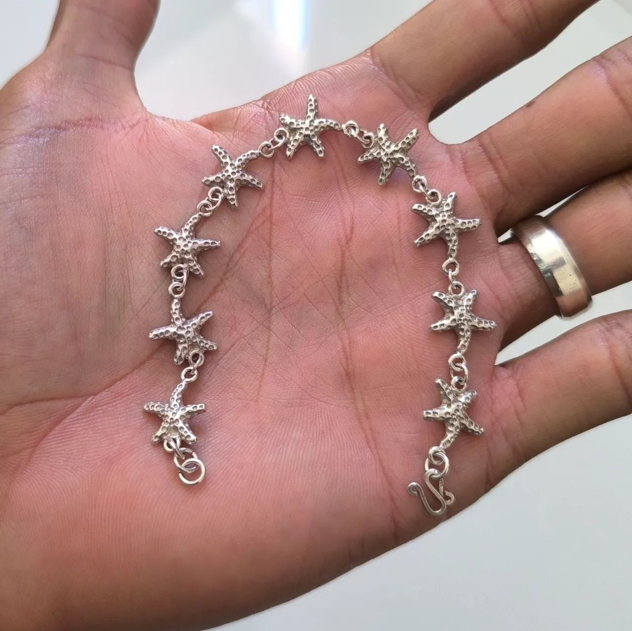 Pulseira estrela do mar em prata 925