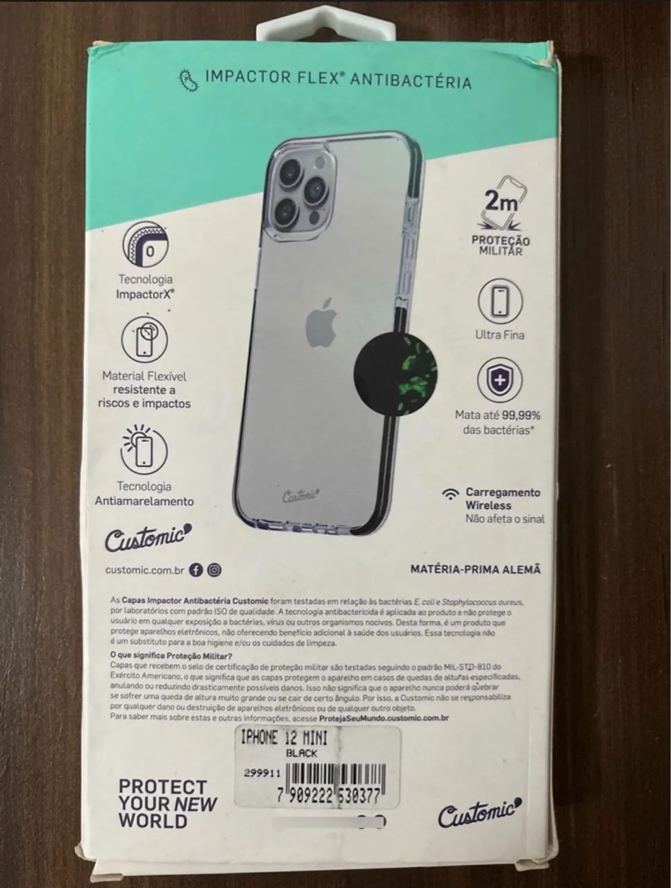Capa para iPhone 12 Mini AntiBactéria Customic Impactor Flex - Foto 2