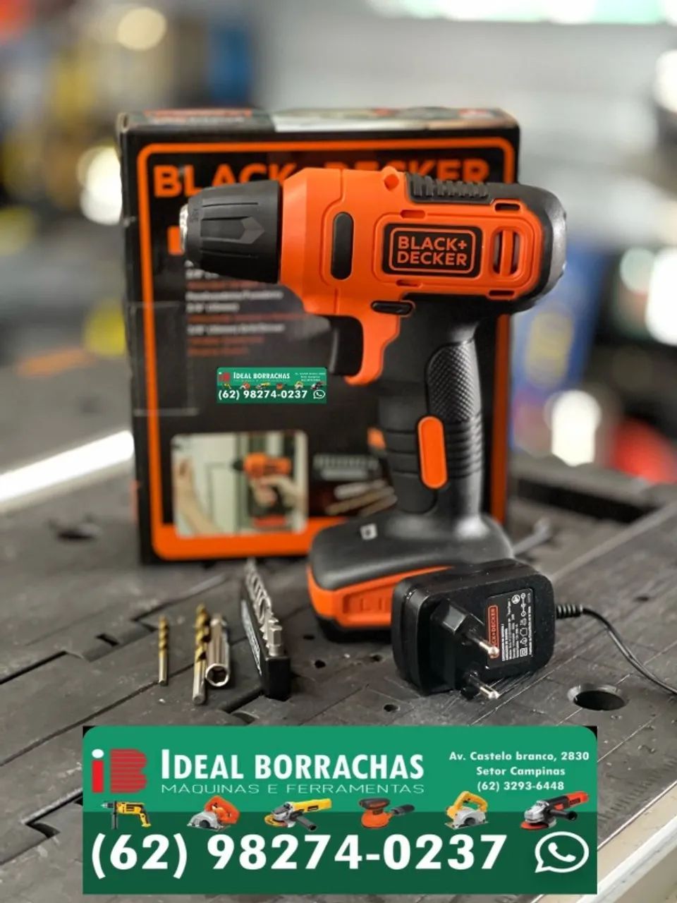 Parafusadeira 12V c/ acessorios - Black e Decker - Foto 2