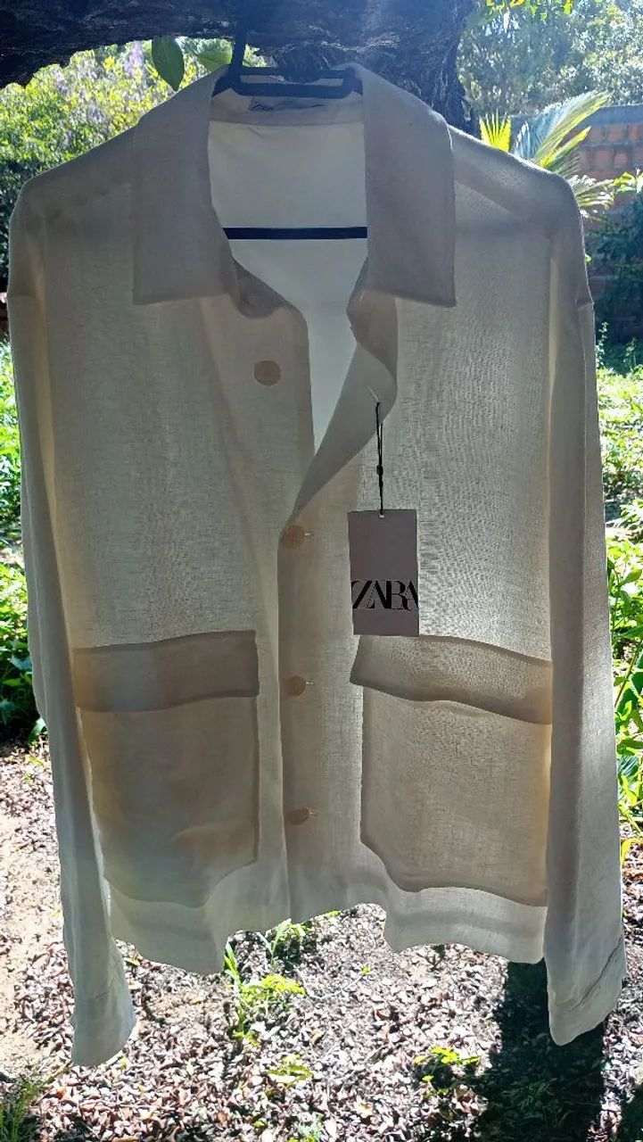 Casaco Zara Branco - Tamanho GG