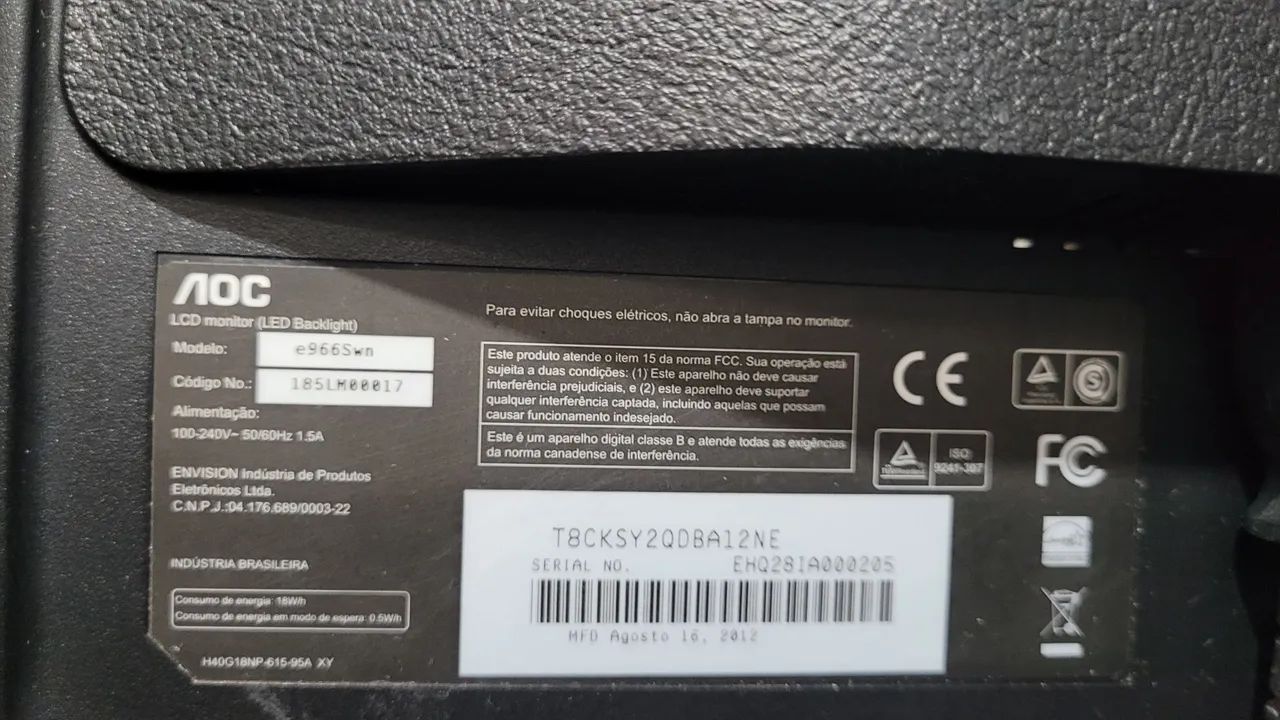 Monitor AOC 19 polegadas VGA  - Foto 3
