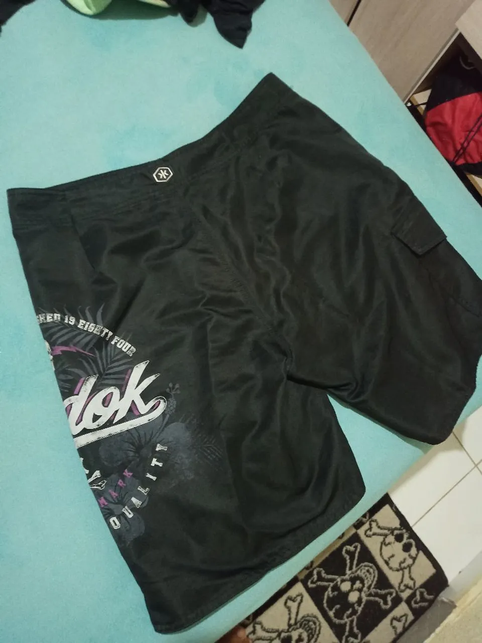 Shorts de Praia Masculino Preto okdok