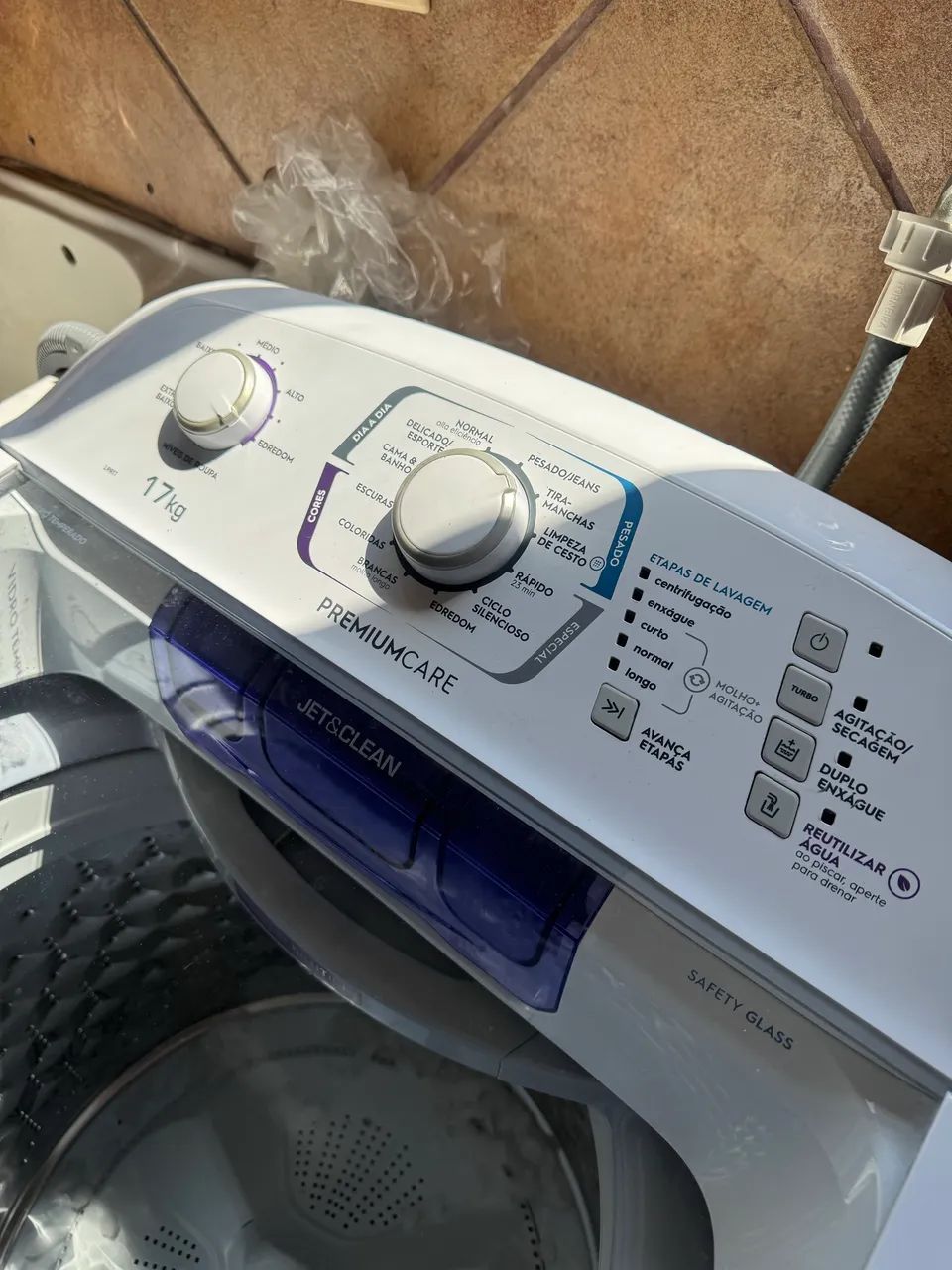Máquina de Lavar Electrolux 17Kg Branca Premium Care com Cesto Inox e Sem Agitador - Foto 4