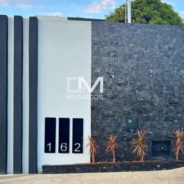 MOSAICO PEDRA FERRO PRETA
