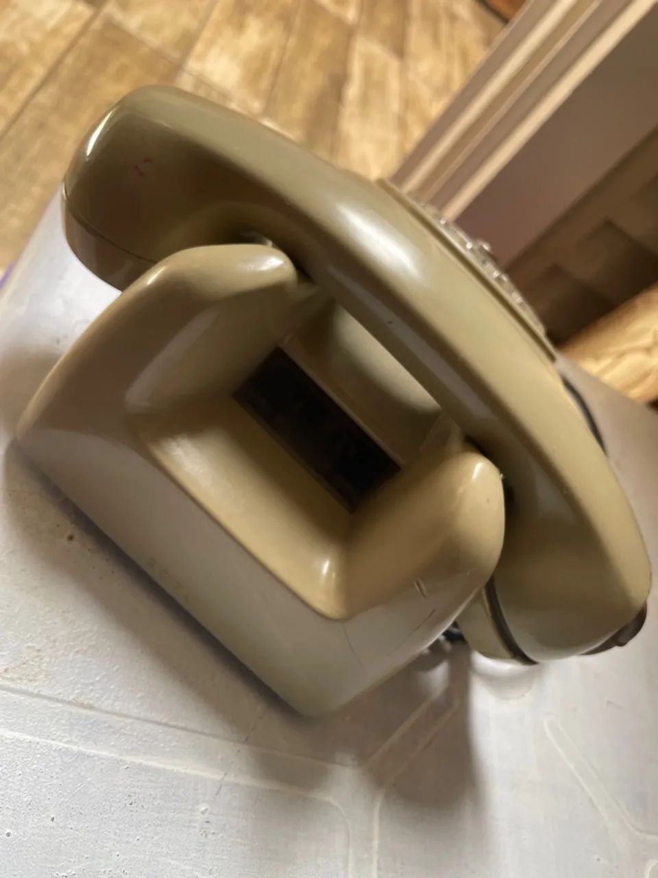 Telefone antigo de disco Ericsson bege - Foto 4