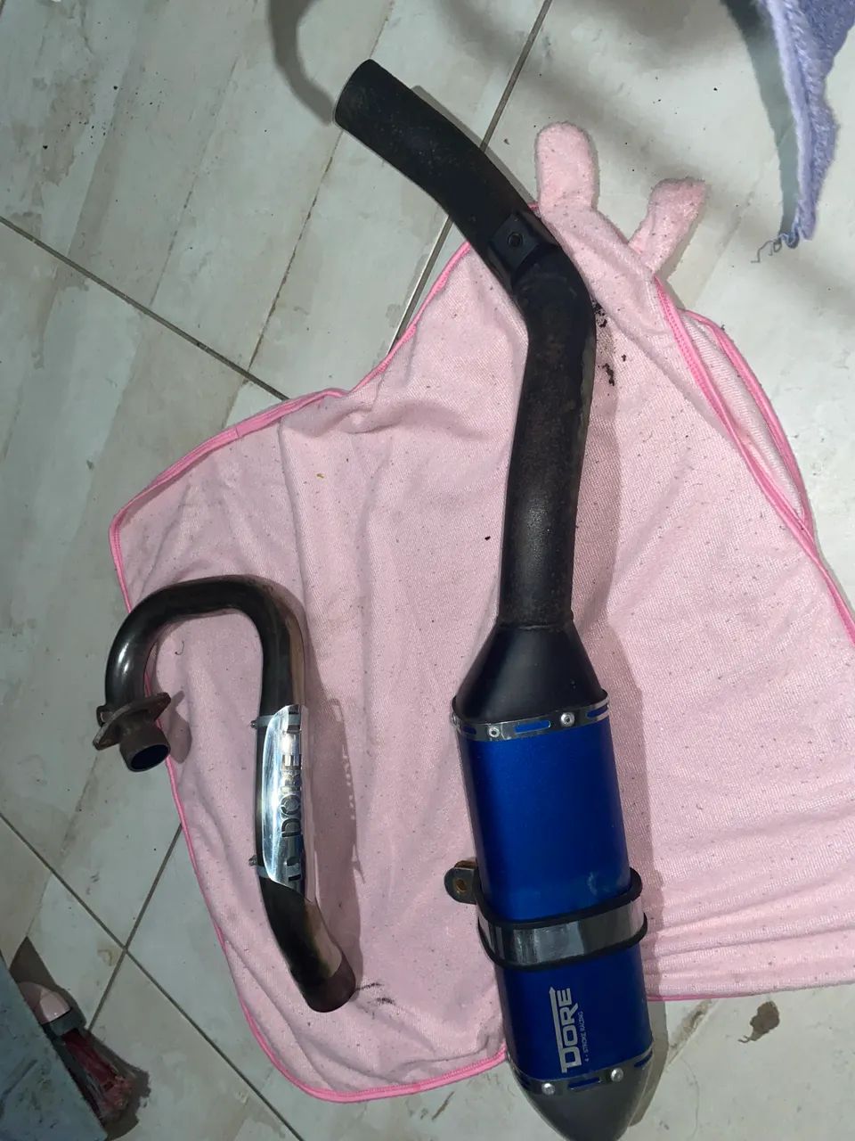 Vendo Escapamento Dore XRE 300 - Azul - Foto 2