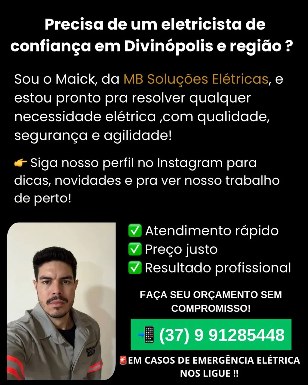 Precisando de um eletricista?